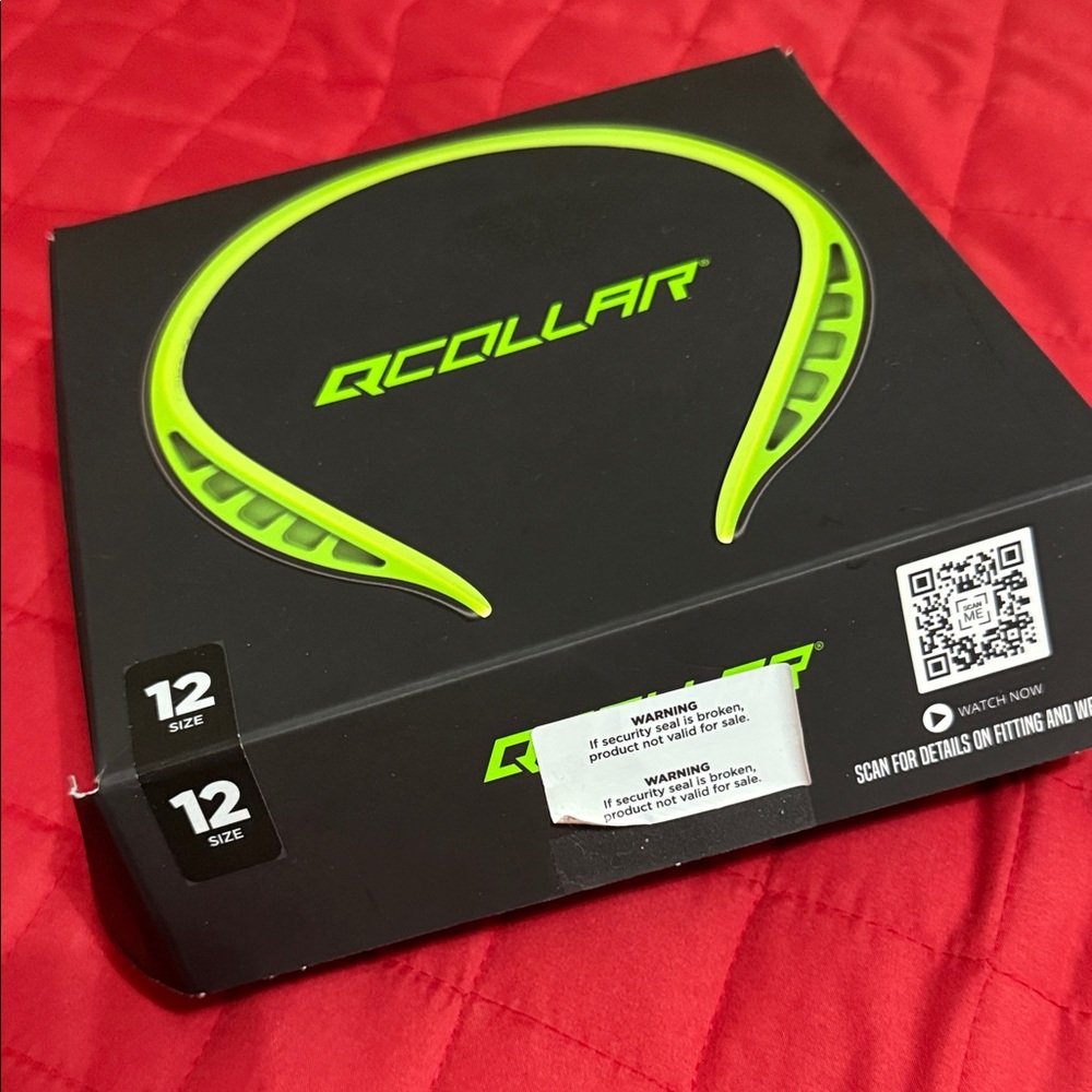 QCollar Black and Green Football Enhancement Neck Collar